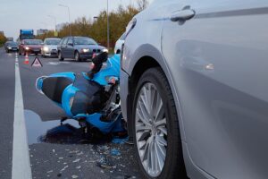 Motorcycle Damaged In A Car Accident