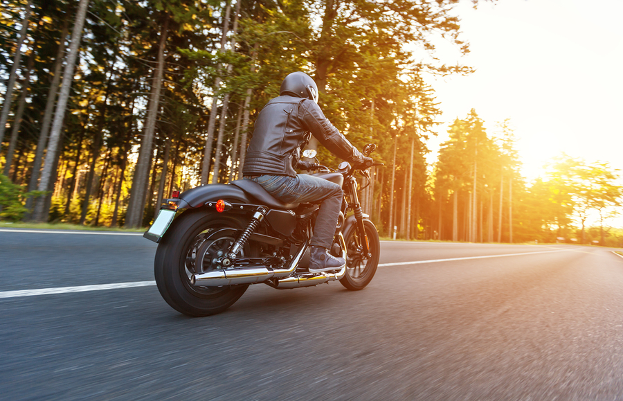 bigstock Back view of motorcycle driver 170334992